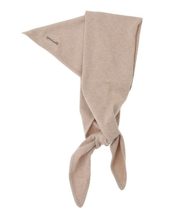 earth music&ecology 三角ニットストール Beige