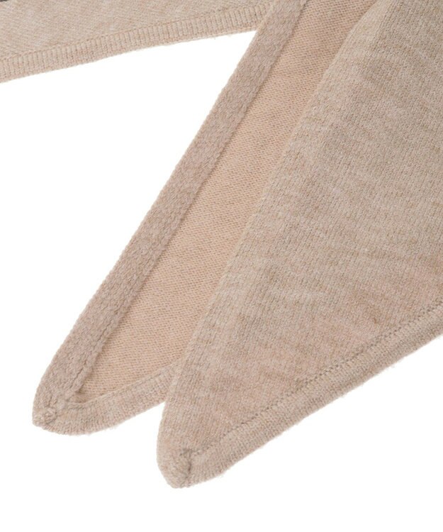 earth music&ecology 三角ニットストール Beige