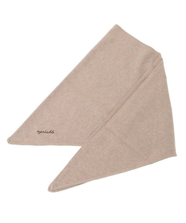 earth music&ecology 三角ニットストール Beige