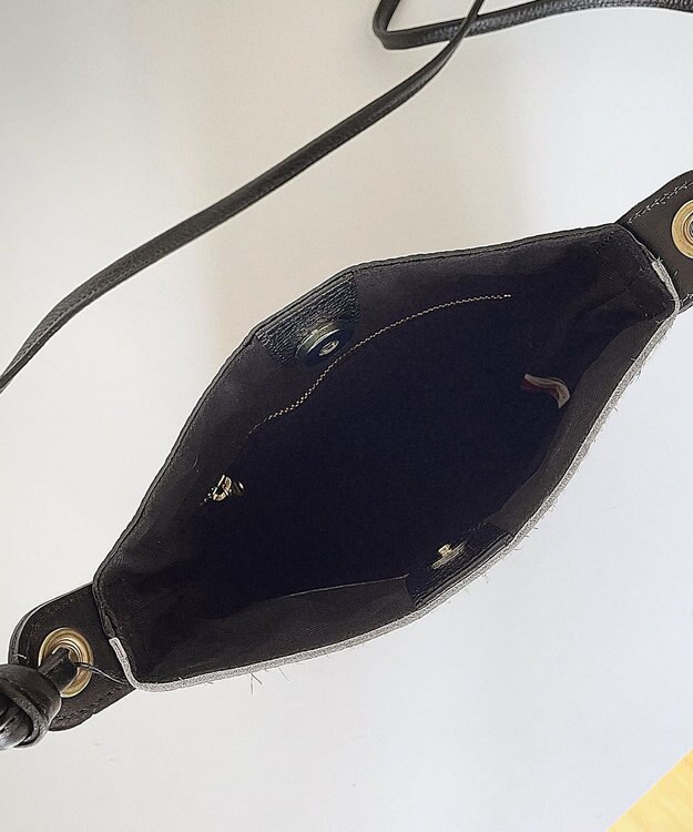 Hekhèr Le Style de Vie 【日本製】ハラコ×シュリンクレザー ショルダーバッグ ゴリラ