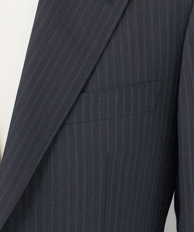 GOTAIRIKU 【御幸毛織】Superio160 ウールモヘヤシルクカシミヤ　スーツ（グレーストライプ） グレー系1
