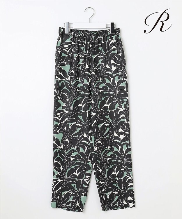 23区 【R(アール)】Ratti リーフプリント パンツ ブラック系