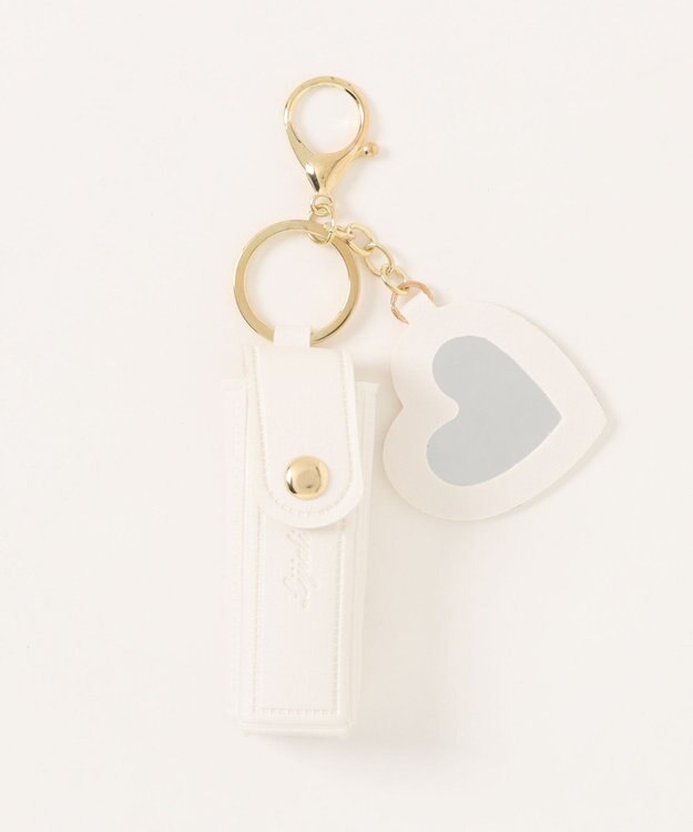 UNBILLION カシュカシュ cachecache / ハートミラー付きリップケース ホワイト