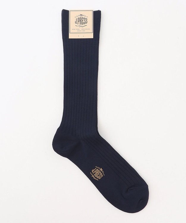 J.PRESS MEN 【J.PRESS BASIC】ハイゲージリブ ソックス ネイビー系