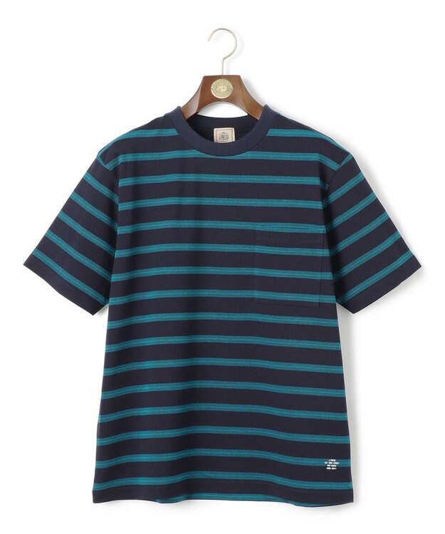 J.PRESS MEN マルチボーダー カノコTシャツ ネイビー系7