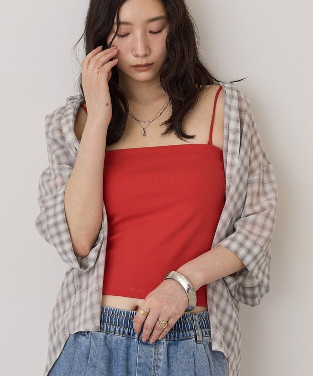 AMERICAN HOLIC 【カップ付き】バンドゥキャミソール Orange