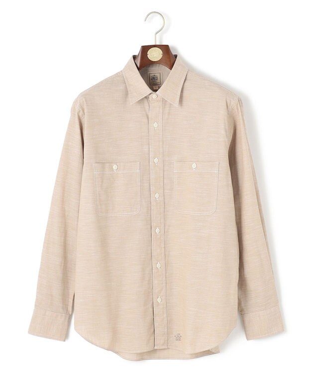J.PRESS MEN 【洗える】コットンダンガリー シャツ / レギュラー ベージュ系