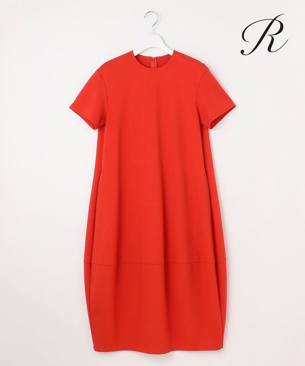 23区 L 【R(アール)】ストレッチポンチジャージー ワンピース ブラッドオレンジ系