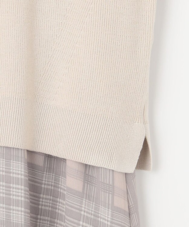 ANY SIS 【2SET】ニットジレワンピース セット ベージュ系