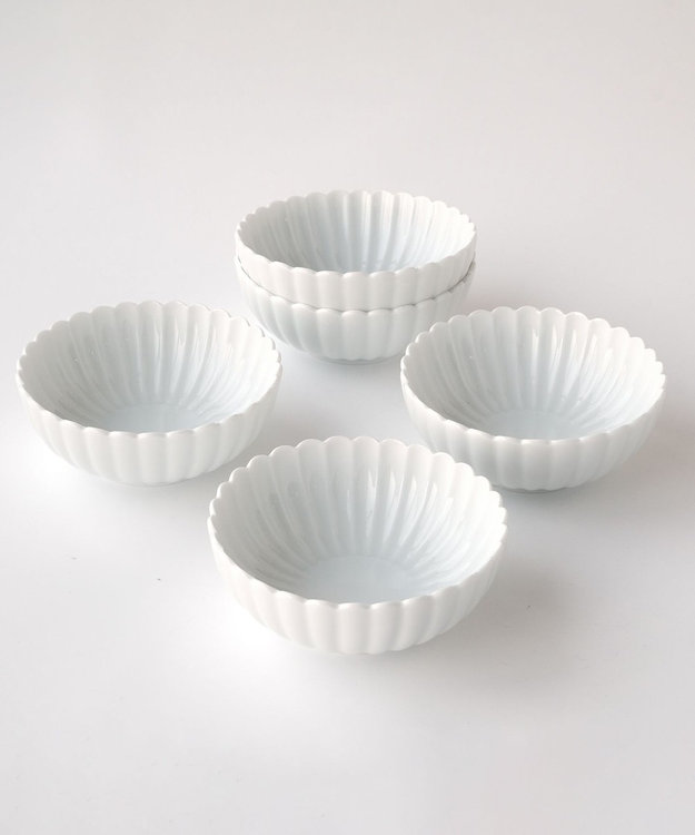 たち吉 【たち吉】白菊 小鉢〈5個〉 美濃焼 ホワイト×ホワイト