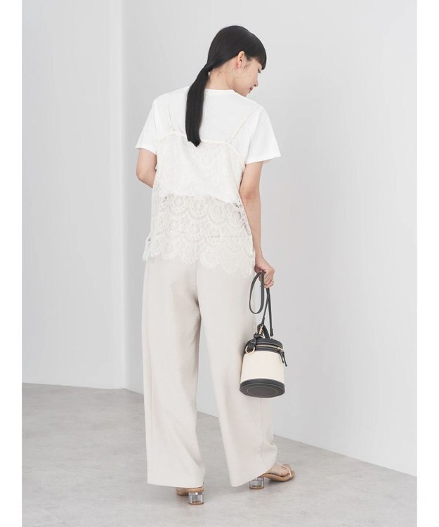 earth music&ecology ＳＥＴ２点レースキャミソール＋ＴＥＥ Ivory