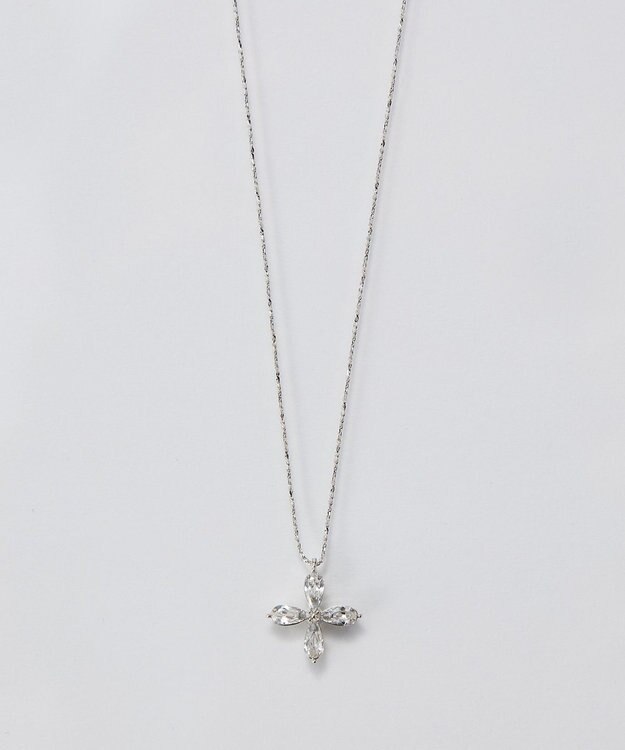 Phoebe 【金属アレルギー対応】フォーペタルズビジューネックレス/ニッケルフリー シルバー シルバー