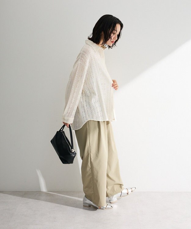 Green Parks 長袖レースシャツ Off White