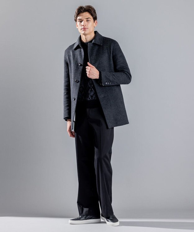 JOSEPH HOMME DOUBLE FACE CASHMERE BALMACHAN COAT グレー系