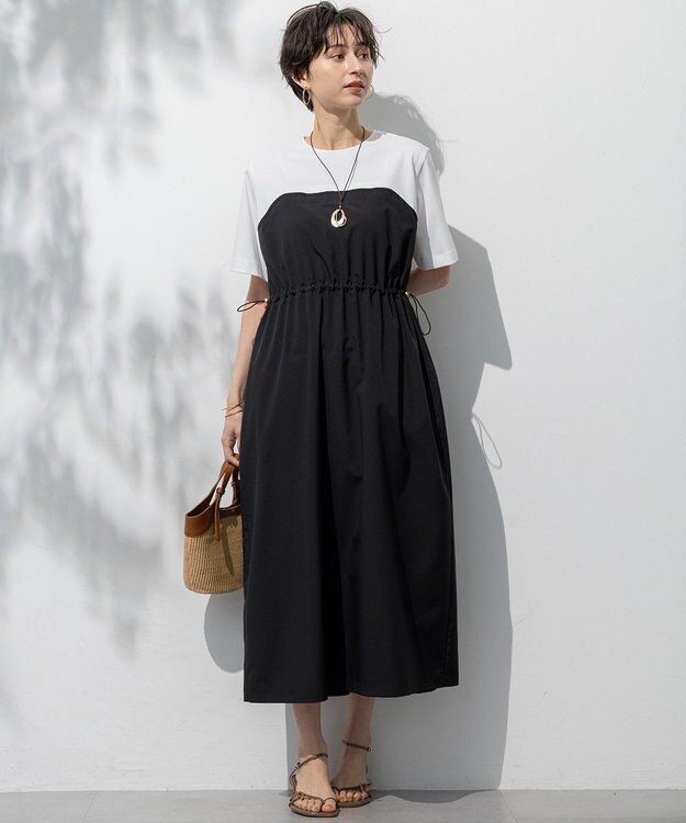 23区 【撥水加工/洗える】ビスチェデザイン マルチワンピース ブラック系