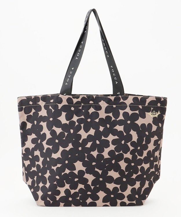 TOCCA 【WEB＆一部店舗限定・A4サイズ対応】DANCING TOCCA SUBBAG サブバッグ ベージュ×ブラック花柄