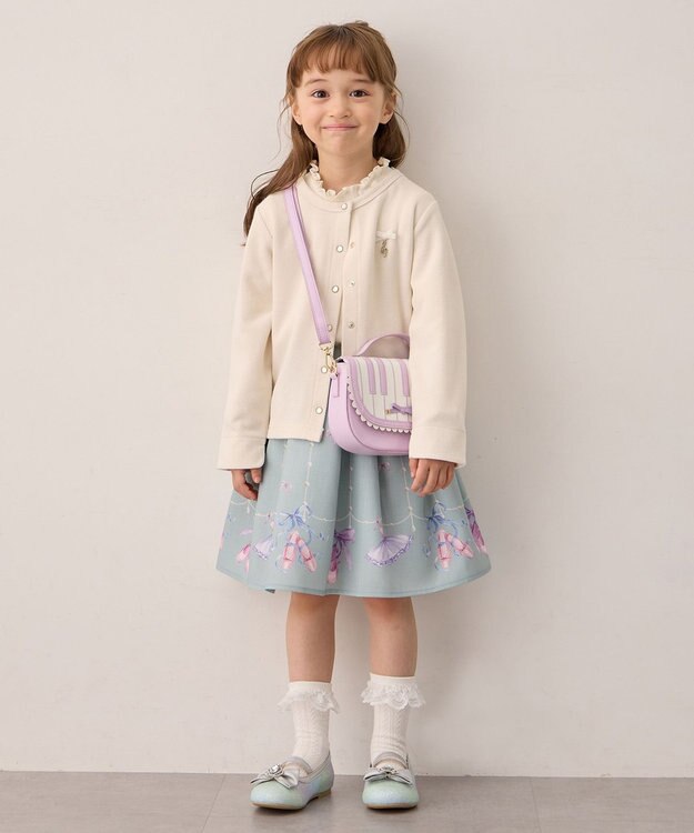 ANY KIDS 鍵盤モチーフ2WAYバッグ ラベンダー