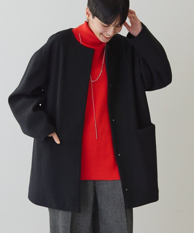 AMERICAN HOLIC リサイクル中空糸ノーカラーコート Black