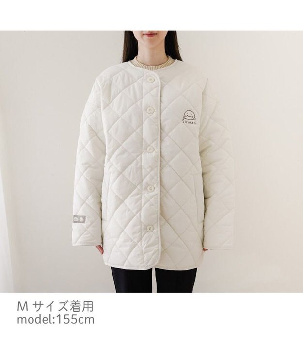 Mother garden しろたん キルティングジャケット ユニセックス 白～オフホワイト