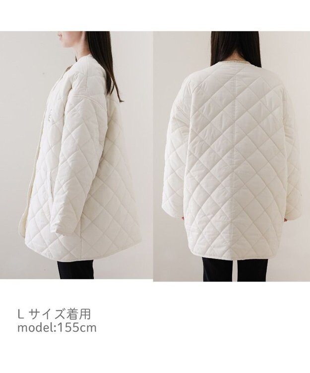 Mother garden しろたん キルティングジャケット ユニセックス 白～オフホワイト