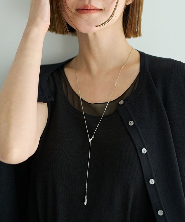 YECCA VECCA ドロップパーツスライドラリエット Silver