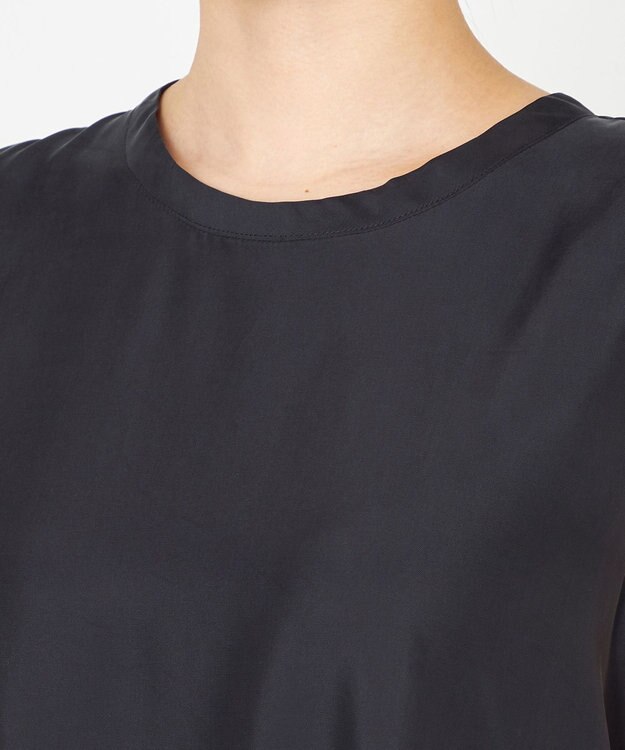 NAVE 【ReNAVE・セットアップ可/洗える/UVケア/接触冷感】フィブリルシャンブレーワンピース ブラック系