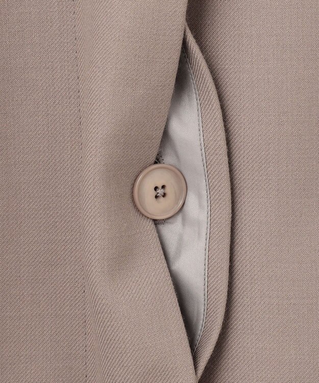 自由区 S ライトウールダブルクロススタンドカラー ジャケット ライトグレー系