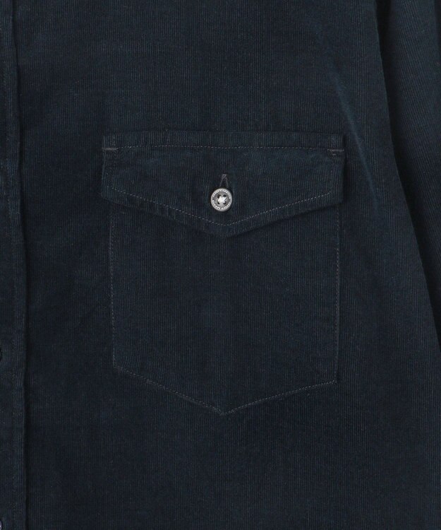 JOSEPH ABBOUD 【ストレッチ】コーデュロイ シャツ ネイビー系