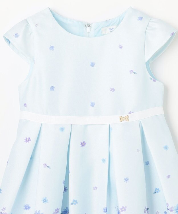 ANY KIDS 花柄プリント ワンピース サックスブルー
