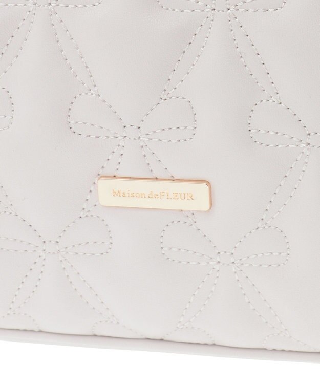 Maison de FLEUR リボンキルティングキャリーオントート Light Pink