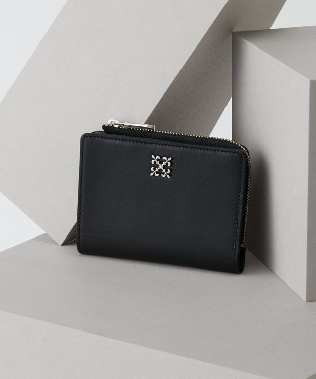 russet ミニモノグラムプレートハーフウォレット(SO-421) Black