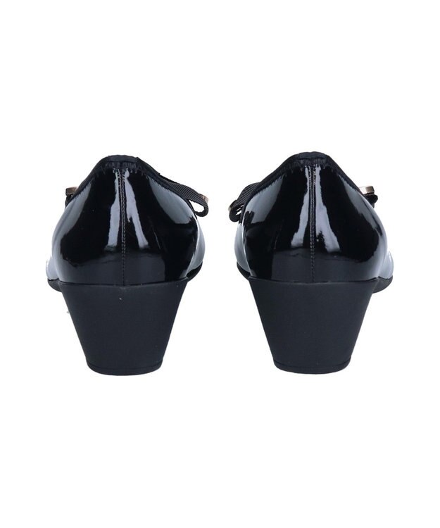 Bridget Birkin ＜3E＞【Bridget Birkin Walk】コーナーパーツリボンウォーキングパンプス ブラックエナメル