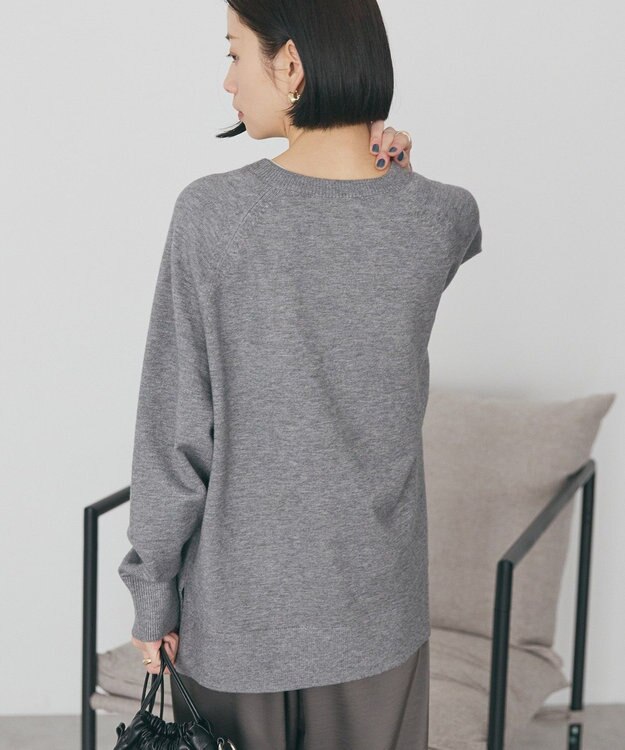 AMERICAN HOLIC バイパチカフタンラグランニットプルオーバー Light Gray Mixture