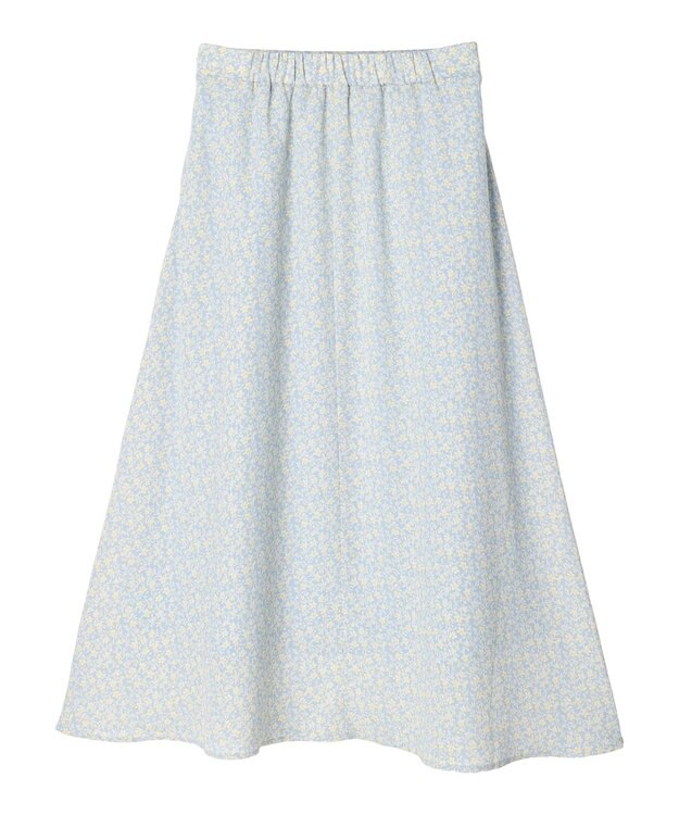 earth music&ecology フラワープリントフレアスカート Sax