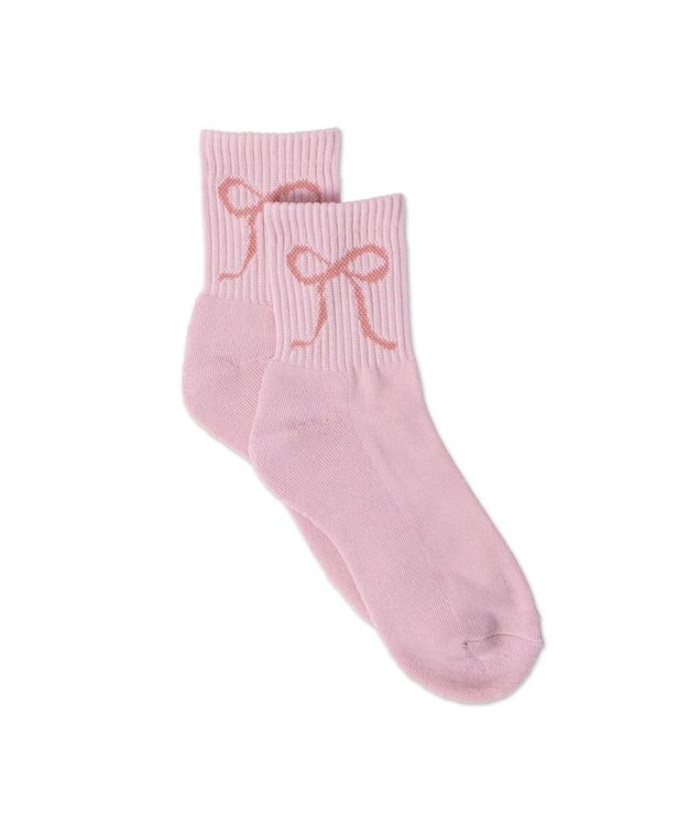 WEGO 底パイルデザインソックス（丈14㎝） ライトピンク