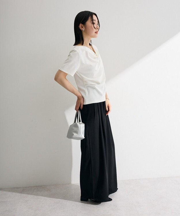 Green Parks ５分袖ドレーププルオーバー Off White