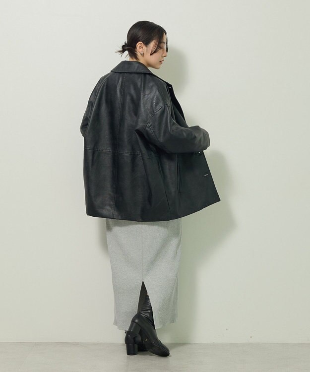 Green Parks フェイクレザージャケット Black