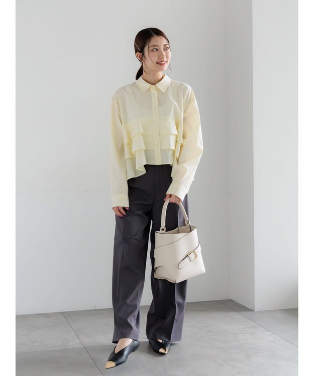 Te chichi メランジツイルワイドパンツ《2026 spring catalog item》 グレー