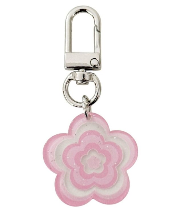 WEGO カラフルフラワーキーホルダー ピンク
