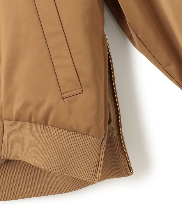 ICB 【洗える】 マットサテン MA-1ブルゾン キャメル系