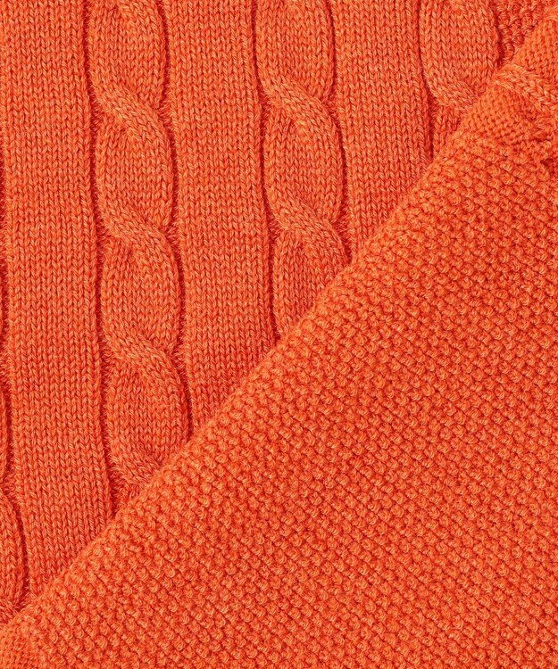 23区GOLF 【MEN】ウールブレンド カラーニット ラウンドから普段のお出かけや、お散歩まで◎ オレンジ系