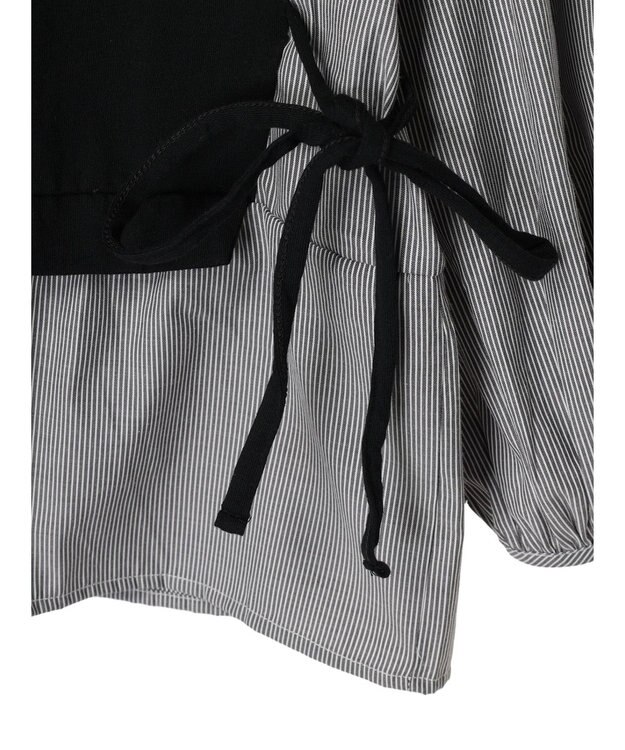 Green Parks 脇リボンドッキングプルオーバー Black