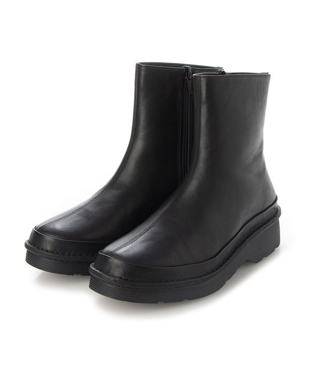 ing <ing PLUS>【WEB限定】【3E】厚底ショートブーツ ブラック