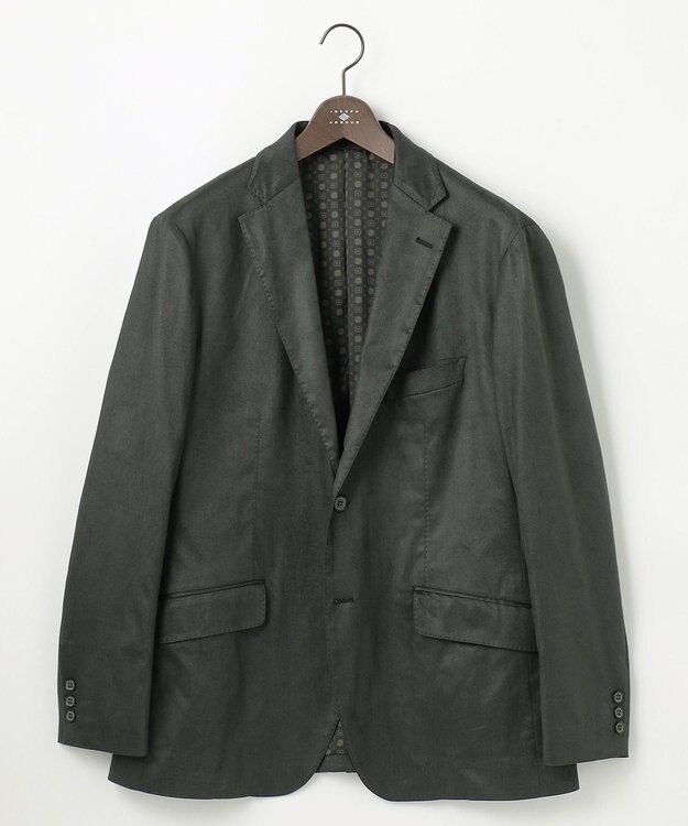 JOSEPH ABBOUD 【キングサイズ・ストレッチ/スウェードタッチ/JAPANファブリック】コマ スウェード ジャケット カーキ系