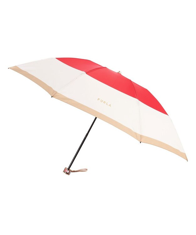 MOONBAT FURLA 【日本製】折りたたみ傘 カラーボーダー レッド