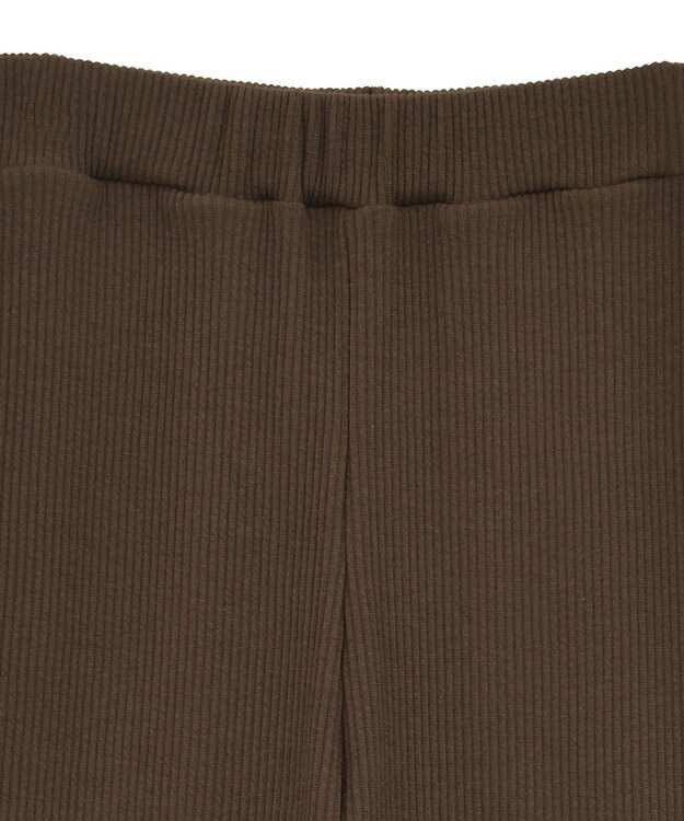 earth music&ecology セルフカットテレコフレアパンツ Brown