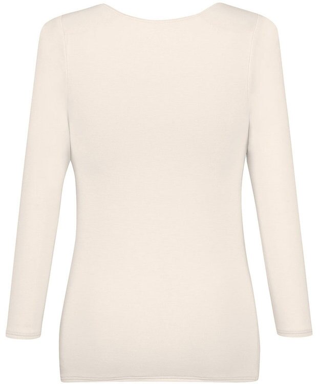 Wing カップ付きインナー あったか素材 ブラトップ ラク きれいなバストシルエット 【シンクロブラトップ 保温タイプ】 8分袖 長袖 秋 冬 ET1863 ウイング／ワコール クリーム