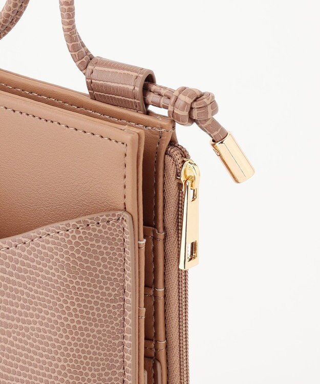 ANY ウォレットスマートフォンポシェット キャメル