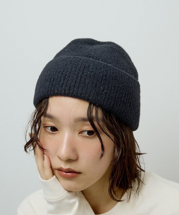 Green Parks ラメニット帽 Black