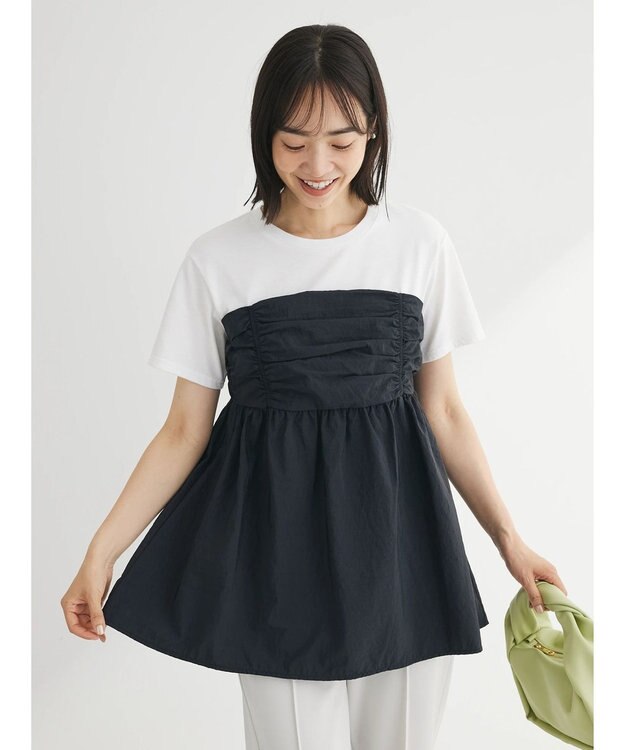 Green Parks ミディ丈ビスチェドッキングプルオーバー Black